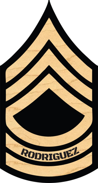 Military Rank and Name Plaque