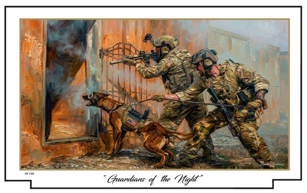K-9 Guardians of the Night - Military Tribute Print Design B