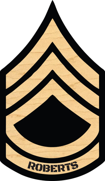 Military Rank and Name Plaque