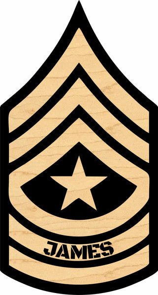Military Rank and Name Plaque