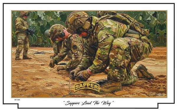 Sappers Lead the Way- Military Tribute Print