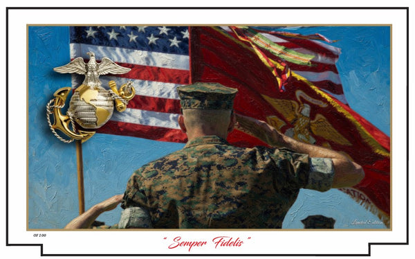 Semper Fidelis  Always Faithful - Military Tribute Print