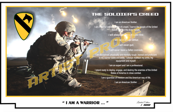 1st CAV -  Warrior Ethos-  Limited Edition Print