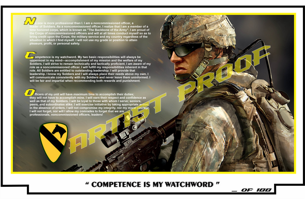 1st CAV -  America's First Team! NCO CREED Limited Edition Print