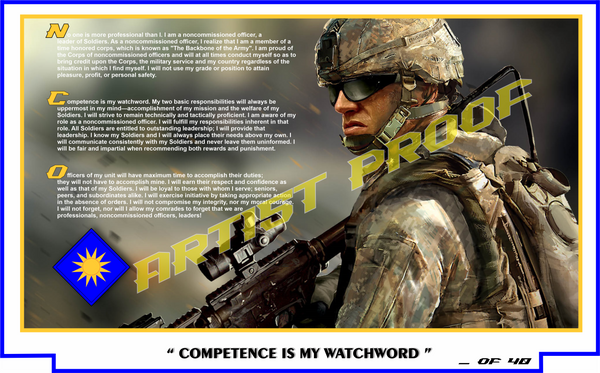 40th Infantry Division - NCO CREED Limited Edition Print