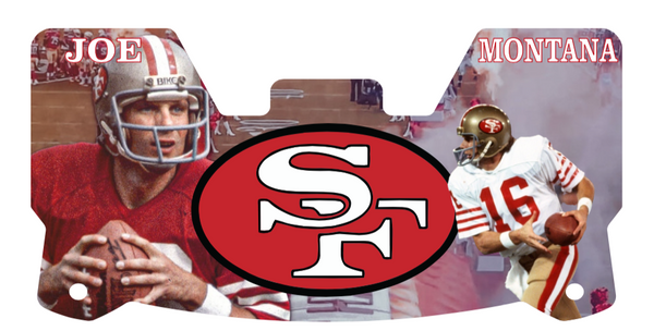 Joe Montana 49ers Helmet Visor Full Size
